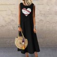 thumbnail image 2 of RKSTN Robes pour Femmes 2023 Mode Été Décontracté Col Rond Sans Manches Jupes Maxi Poches Vacances Couleur Unie Plage Longue Robe avec Imprimé Graphique, 2 of 4