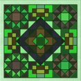 thumbnail image 1 of Ahgly Tapis d'Intérieur Lavable en Machine Carré Transitionnel Vert Forêt Foncé, 5 Pieds Carré, 1 of 7