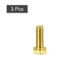 thumbnail image 3 of Unique Bargains Brass Hex Bolts, M8x25mm 3 Pack Fully Thread Grade 4.8 Machine Screws, 3 of 4