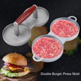 thumbnail image 2 of Nikou Non-Stick Aluminum Alloy Hamburger Press Mold - Double Burger Press for Beef and Meat - Kitchen Tool for Making Perfect Patties, 2 of 7