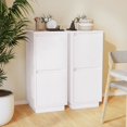 thumbnail image 1 of vidaXL Buffets 2 pcs Blanc 31.5x34x75 cm Pin Massif, 1 of 5