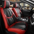 thumbnail image 1 of Maidao Car Seat Covers Full Set for Mercedes-Benz for A35 2018-2024 5 Seats Leather Compatible Airbag Water Resistant Front Rear Cushion Protector Black and Red, 1 of 7