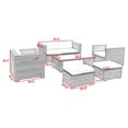 thumbnail image 2 of Costway 6pcs Patio Rattan Wicker Furniture Set Loveseat Ottoman Cushioned Garden, 2 of 10