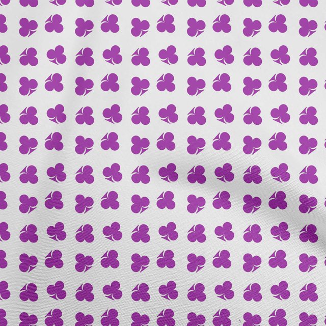oneOone Cotton Poplin Purple Fabric Poker Card Sewing Craft Projects Fabric Prints by Yard 56 Inch Wide