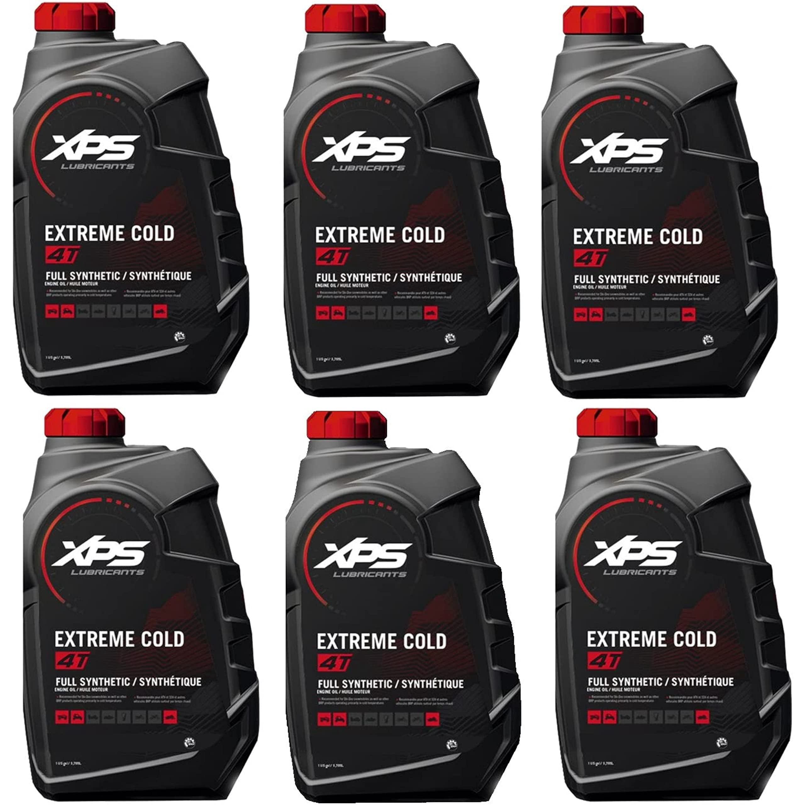BRP Ski-Doo Can-Am XPS 4-Stroke Extreme Cold Grade 0W-20 Synthetic Oil, 6 Quart, 9779145