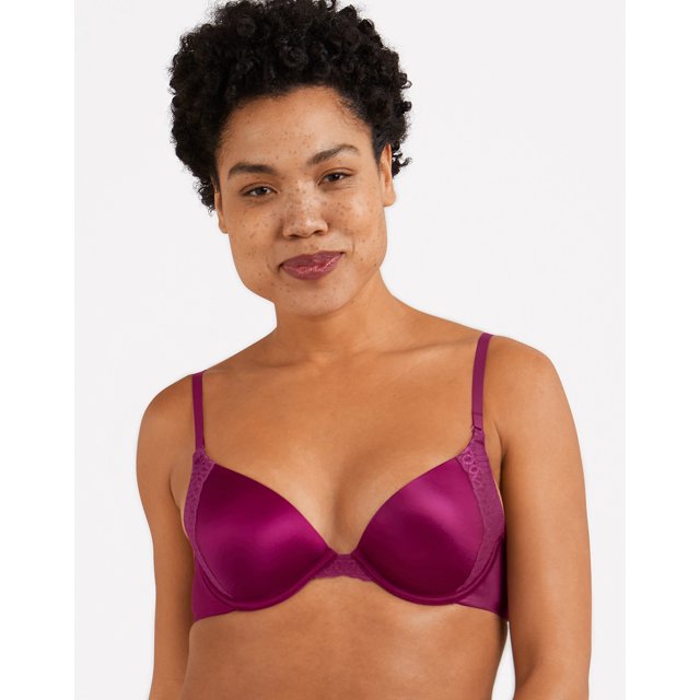 Maidenform Womens Natural Boost Demi Bra, 38C, Razzleberry