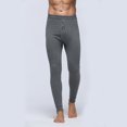 thumbnail image 2 of Men's Solid Color Leggings Elastic Comfort Long Sports Leggings, 2 of 3