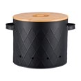 thumbnail image 3 of DOLITY Kitchen Vegetable Storage Tin Potato Onion Garlic Storage Bin with Lid Kitchen Storage Canister for Kitchen Countertop Pantry Black Large, 3 of 9