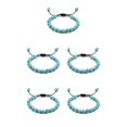 thumbnail image 1 of Decodeary Stackable Collection Bracelet For Men And Women Natural Gemstones Beads Minimalist Bracelet For Women Beads Bracelet Black line+lightblue 5Set, 1 of 6