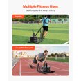 thumbnail image 3 of VEVOR Weight Sled, Steel Power Sled, Fitness Strength Training Sleds for Athletic Exercise Speed Improvement, Workout Fitness Equipment with Handle, Compatible with 1/2 in Weight Plates, Black, 3 of 9