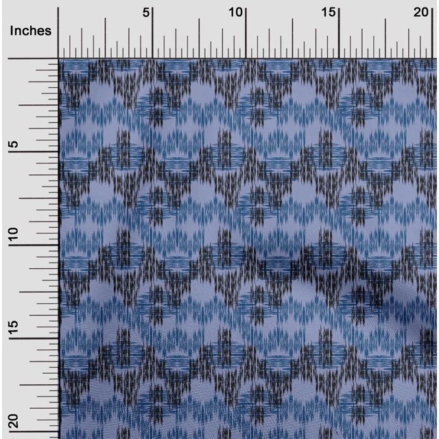 oneOone Popeline de Coton Tissu Imprimé Chevrons Ikat BTY 42 Pouces de Large
