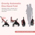 thumbnail image 3 of INFANS Lightweight Baby Stroller, One-Hand Gravity Fold, Compact Travel Stroller for Airplane with Aluminium Frame, Adjustable Backrest and Canopy, Foldable Infant Toddler Stroller, 3 of 9