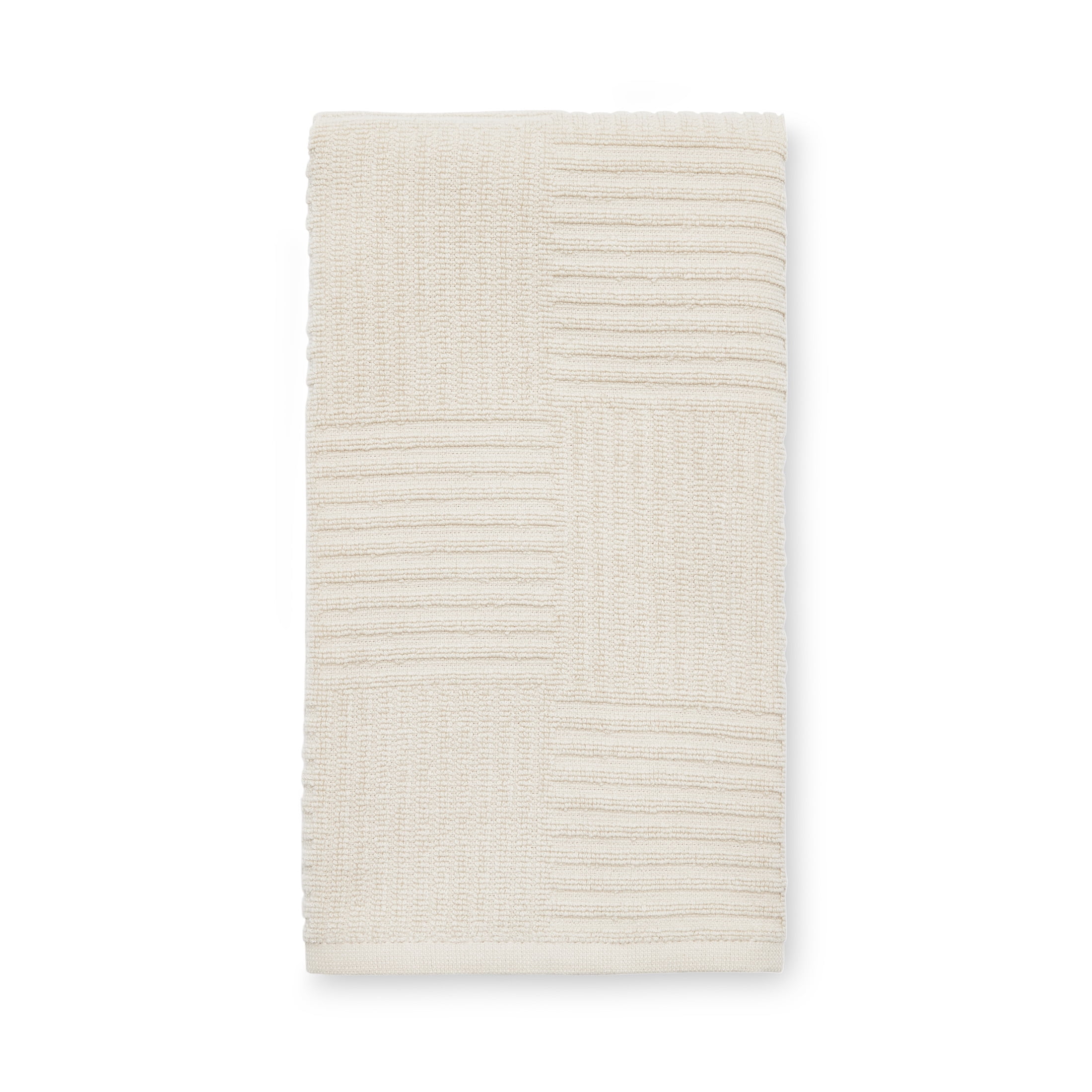 Mainstays SQ Rib Weave Kitchen Towels, 15"x25", Tan