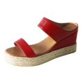 thumbnail image 1 of Sandale Décontractée pour Femmes à Bout Ouvert, Espadrilles à Plateforme Compensée avec Bride Élastique, 1 of 6