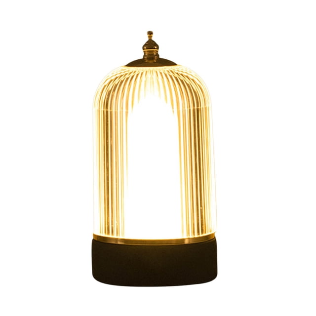 Small Table Lamp Portable Wireless Birdcage Table Lamp Dimmable Decorative Atmosphere Rechargeable Table Lamp Touching Control Night Light Night Light Lamp