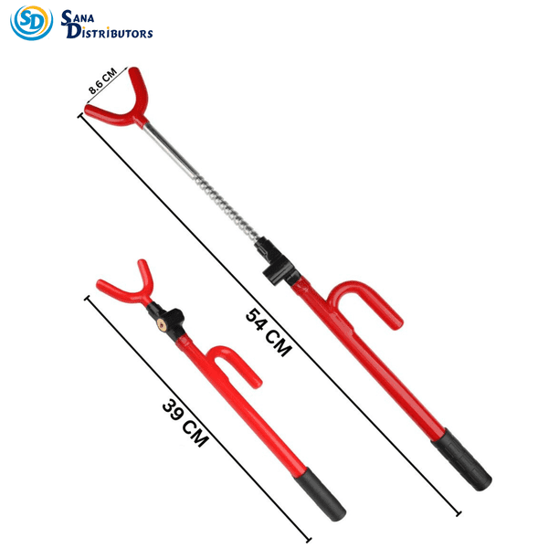 SD Steering Wheel Lock With Key Vehicle Anti-theft Device - Red