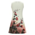 thumbnail image 4 of UPPADA Robes d'Été de Plage pour Femmes Vacances Sortie de Plage Robe Midi Boutonnée Sans Manches Bohème à Fleurs Robe d'Été Col en V Coupe Ample Articles à Rabais Multicolore,P, 4 of 6