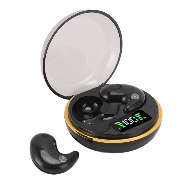 Sleep Headphones with Digital Display Charging Case for Side Sleepers, Bluetooths Earbuds Built in Battery, Wirelessly Earphones for Sleep Work Workout