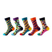 XIAQUJ 5 Pairs Women Socks Print Socks Gifts Cotton Long Funny Socks for Women Novelty Funky Cute Socks Socks C One Size