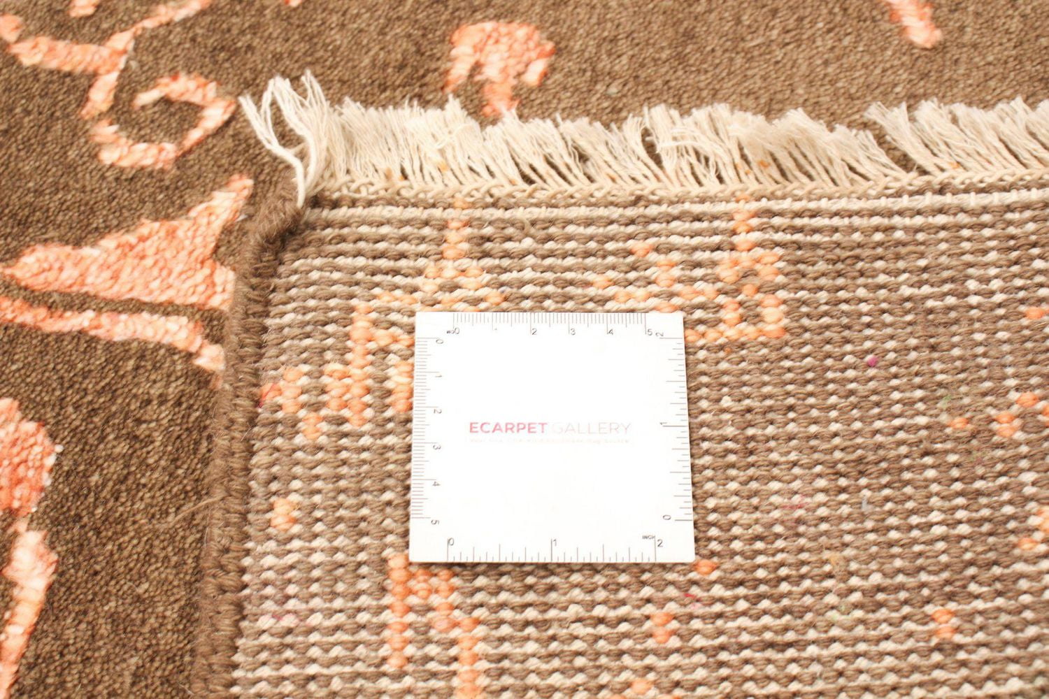 ECARPETGALLERY Tapis Noué à la Main pour Salon, Salle à Manger et Chambre à Coucher Contemporain Collection La Seda 5'5" x 7'10" en Brun