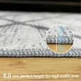thumbnail image 4 of JV Home Tapis à Rayures Gris 6 Pieds6"x10 Pieds Lavable Antidérapant, 4 of 6
