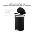 thumbnail image 4 of Better Homes & Gardens Kitchen Trash Can, 55 Liter Plastic Semi Round Step Black, 4 of 9