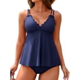 thumbnail image 1 of Charmo Tankini Rétro pour Femmes, Maillot de Bain Deux Pièces à Doubles Bretelles, 1 of 7