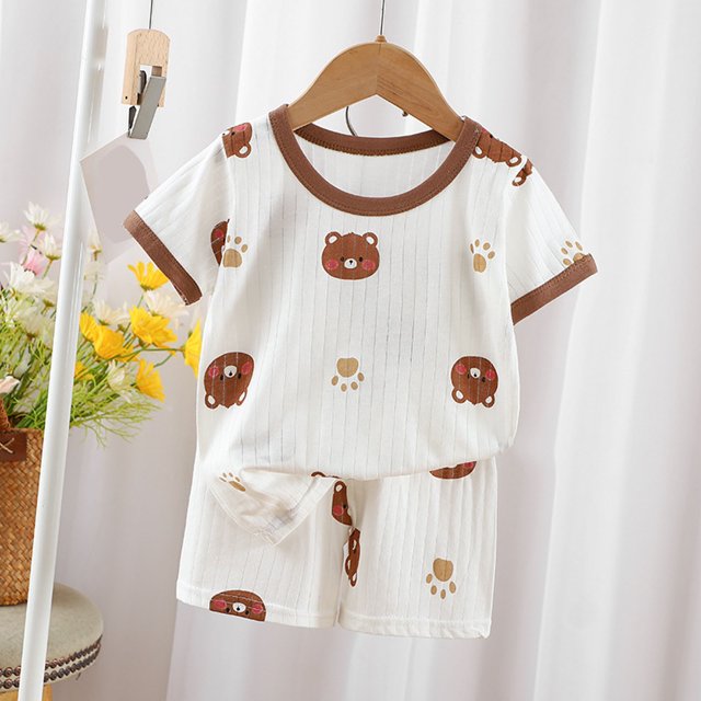 Qertyioot Mode Filles T-Shirts Décontractés à Manches Courtes Col Rond Col Bouton Ensembles de Shorts Imprimés Aubaines