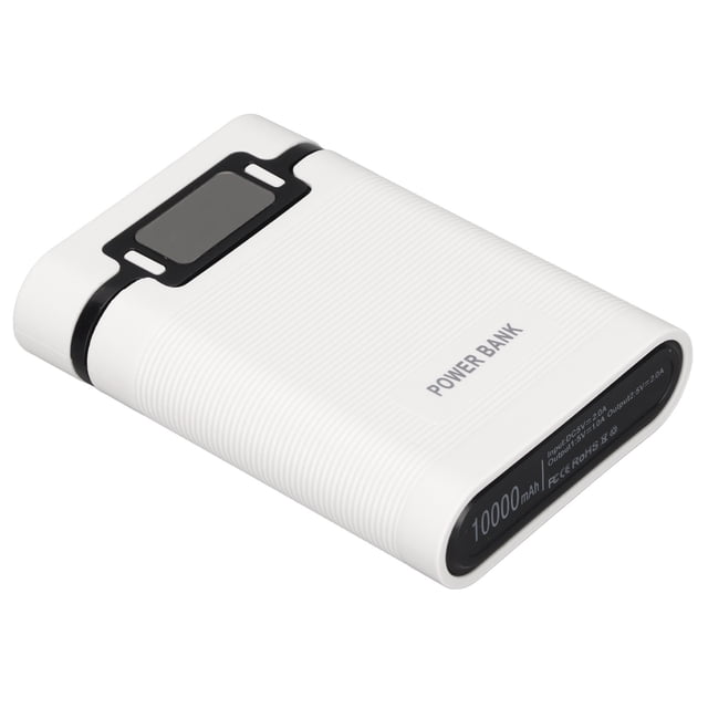 DIY Power Bank, 2 Way Charging Mobile Battery Box Overcurrent Portable Light Weight Reliable Wide Use for Electronic Products Black,White,Red,Blue