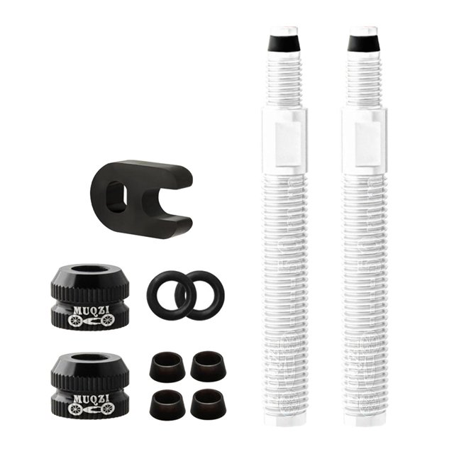 koolsoo Vélo de Route Pneu Tubeless Presta Rallonge Universelle Pneu sous Vide 2 Pcs 2 Pcs 50mm Argent