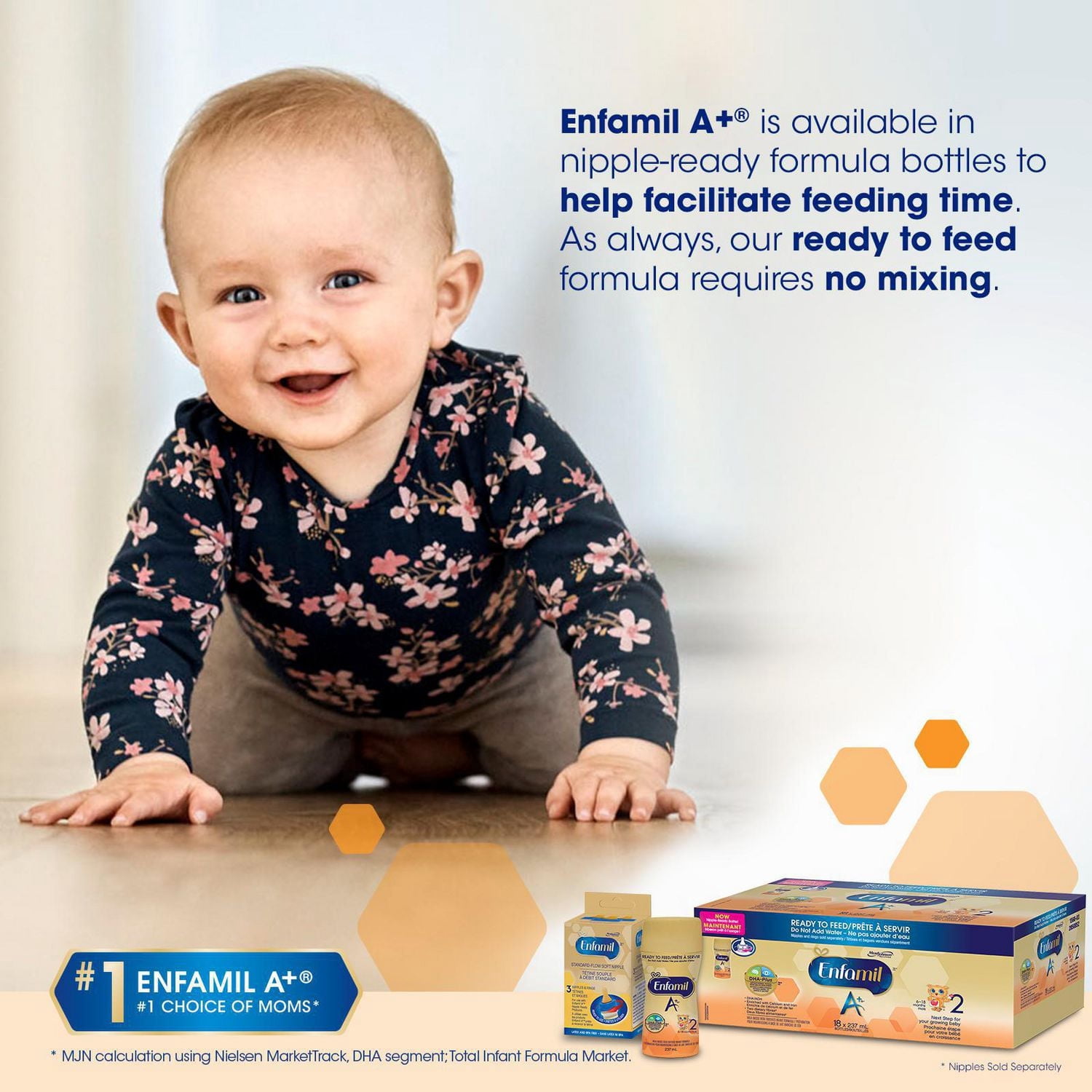 Enfamil A+ Étape 2, Préparation pour Bébés, Préparation pour Nourrissons, Bébés de 6 à 18 Mois, Recharge de Poudre, 992g