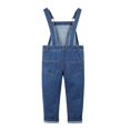 thumbnail image 2 of KIDSCOOL SPACE Salopette en Jean Mode pour Filles, Coupe Ajustée, Trous Déchirés et Égratignés, Bleu, 6-7 Ans, 2 of 6