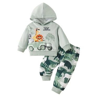 Zshosam Ensemble Chandail à Capuchon et Pantalon de Jogging pour Tout-Petit Vêtements Garçon Tout-Petit Chandail à Manches Longues Survêtements Hauts et Pantalons Tenues Garçon Automne Hiver à Blocs de Couleur Ensemble Taille 12 18 Mois,(Vert 12-18 Mois)