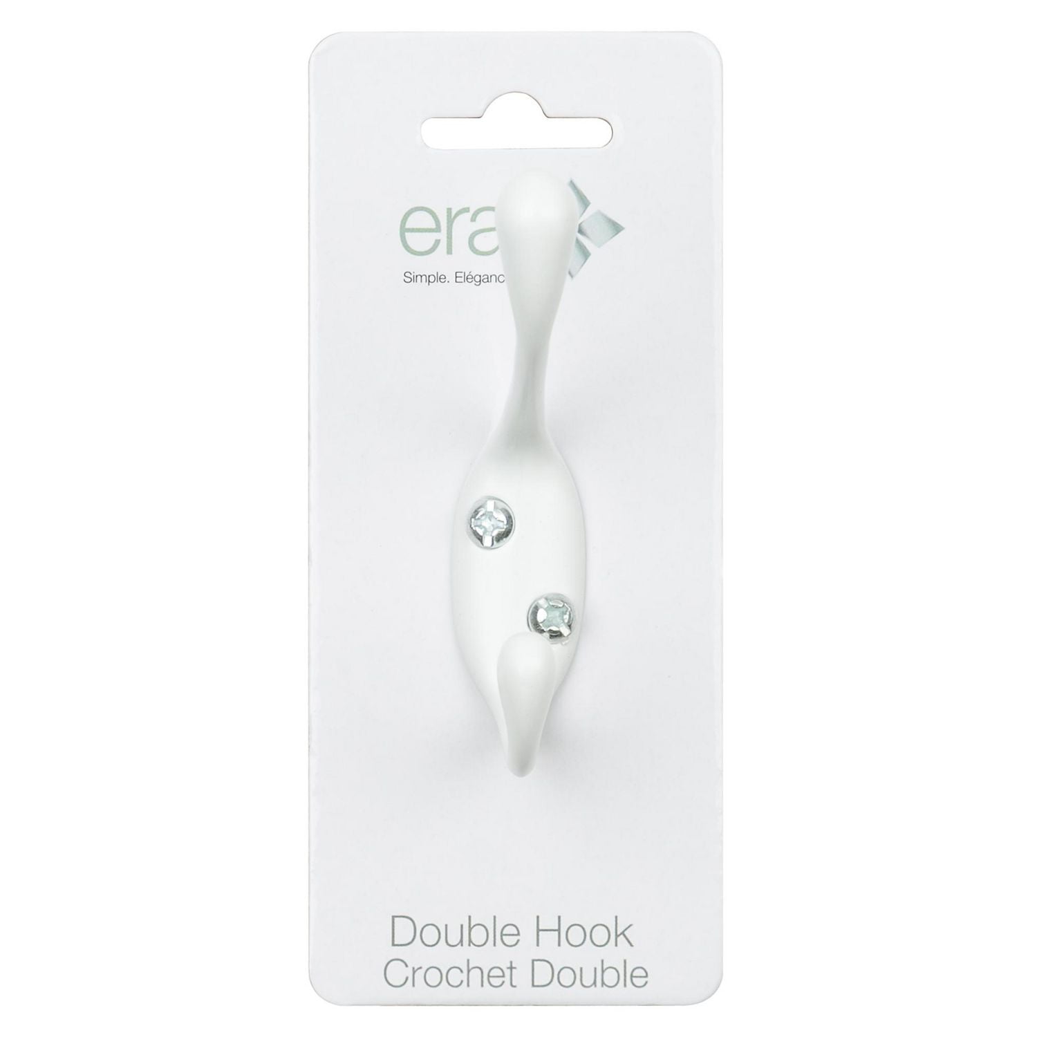 Era Double Paquet de 2 Crochet Blanc
