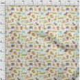 thumbnail image 4 of oneOone Rayon Light Green Fabric Kids Animal Sewing Craft Projects Fabric Prints by Yard 56 Inch Wide, 4 of 4