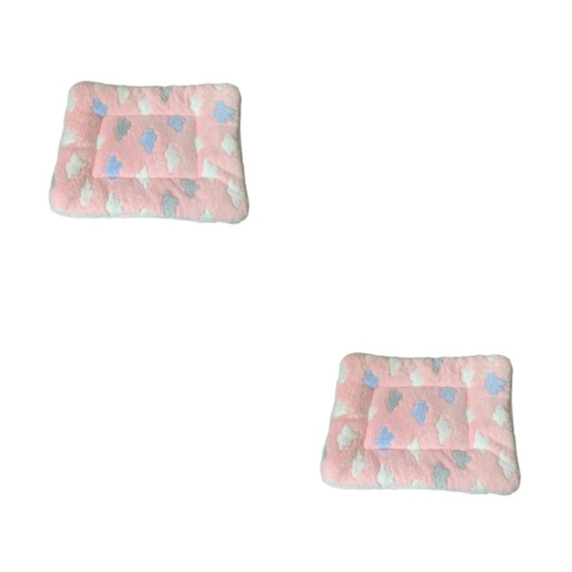 Shengyu Polyester Washable And Machine Washable Pet Mat For Easy Maintenance Soft And Breathable Pet Bed Pink cloud 30*40cm 2Set