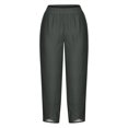 thumbnail image 4 of RXIRUCGD Capris d'Été Confortables et Amples pour Femmes, Couleur Unie, Gris Foncé, Taille : 5TG, 4 of 5
