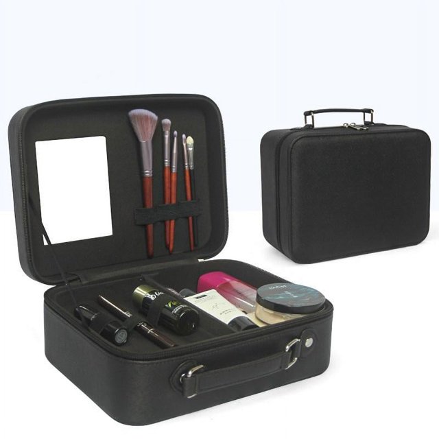 Large Capacity Travel Cosmetic Bag Ladies Portable Cosmetic Case With Mirror Small Portable Skin Care Makeup Storage Bags