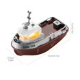 thumbnail image 3 of LEEYNEER 2.4Ghz RC Tugboat for Pools and Lakes  1/144 Scale Mini RC Tugboat  High-Speed Remote Control Boats Ship with Double Motor and LED Light Boats Water Toys, 3 of 5