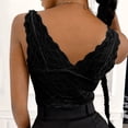 thumbnail image 3 of Ensemble de Justaucorps à Bretelles en Dentelle pour Femmes, Gilet en Maille Ajourée Transparente, 3 of 7
