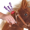 thumbnail image 4 of PonyCycle Ride-On Horse Toy for Kids, Plush Riding Pony with Sound & Hand Brake, Kid-Powered, Ages 4-7, Brown, Ux424, 4 of 10