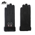 thumbnail image 2 of Woman Warm Snow Gloves Thick Soft Faux Rabbit Plush Edge Anti-slip for Cold Weather Outdoor Skiing and Cycling, 2 of 2