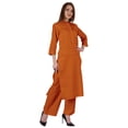 thumbnail image 2 of Bimba Robe Traditionnelle Indienne Unie pour Femmes Ensemble Kurta et Pantalon Ethnique Indien Palazzo, 2 of 7