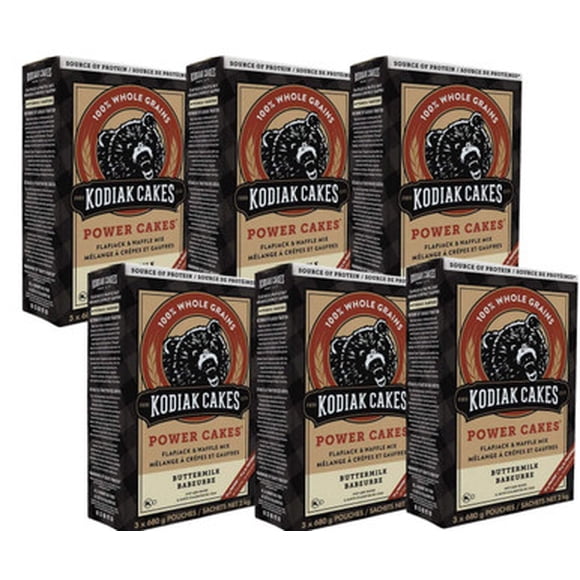 Kodiak Buttermilk Power Cakes Flapjack & Waffle Mix 2Kg/4.4 Lbs (6/Case)