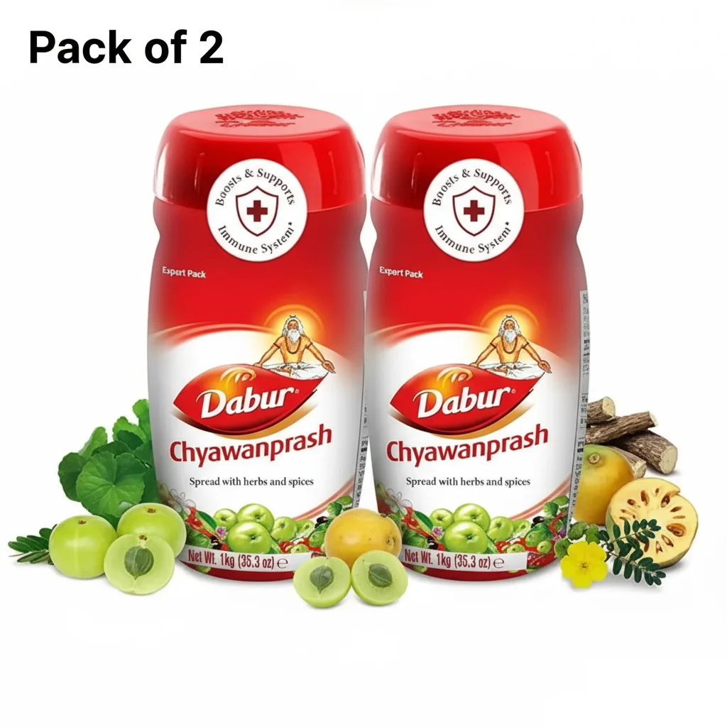 Dabur Chyawanprash - Pack of 2 - 1kg Each – Ayurvedic Herbal Jam