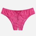 thumbnail image 3 of 1 Pce Culotte Aguichant en Dentelle Florale pour Femmes, String Sans Entrejambe, 3 of 9