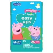 Pampers Easy Ups Girls & Boys Potty Training Pants, Size 7 (5T6T), Peppa Absorbent Training Underwear, Up to 100% Leakproof Day and Night, Hypoallergenic