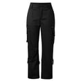 thumbnail image 1 of LUOGENLI Pantalon Décontracté pour Femme Pantalon Rétro Français à Jambe Grand pour Femme Poche Décontractée Ample à Jambe Droite Pantalon de Travail pour Femme Pantalon Décontracté pour Femme Coupe Ajustée Pantalon Décontracté pour Femme 36X29 Extensible Noir G, 1 of 5