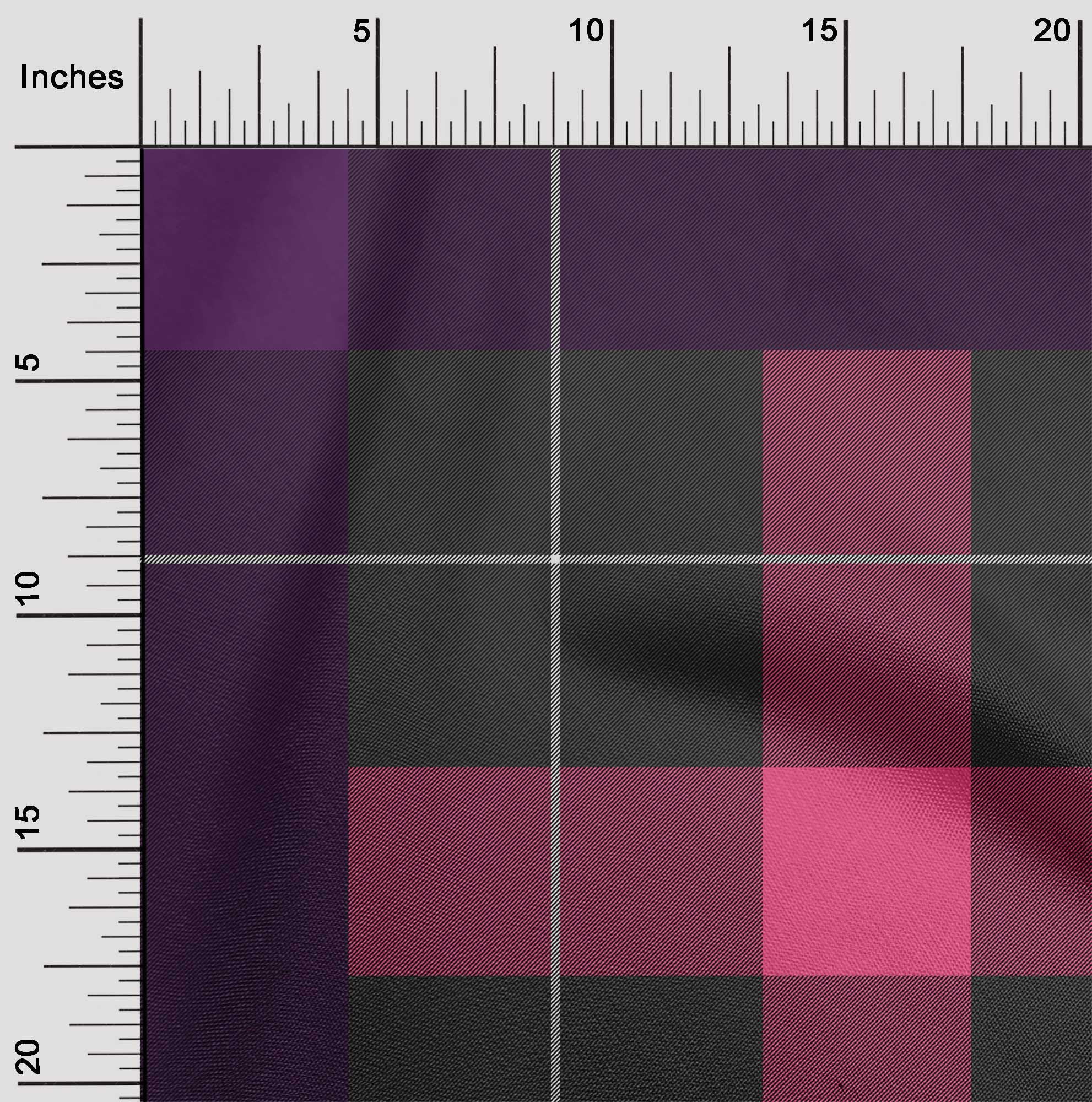 oneOone Cotton Silk Fabric Tartan Check Print Fabric BTY 42 Inch Wide