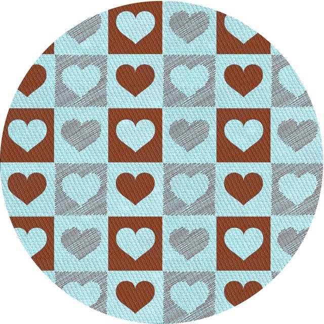 Ahgly Company Tapis d'Intérieur Ronds Lavables à la Machine, Style Transitionnel, Bleu Lagon Bleu, Tapis de Zone, 3 Pieds Rond